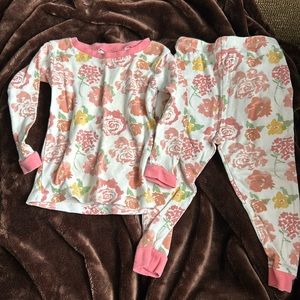 Burt's bees long sleeve toddler pj set- 18 month pink flowers